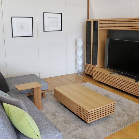 天然木ソファ　テレビボード