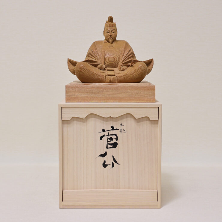 木彫り 天神様井波彫刻 ８寸 欅   取扱い家具・インテリア・人形