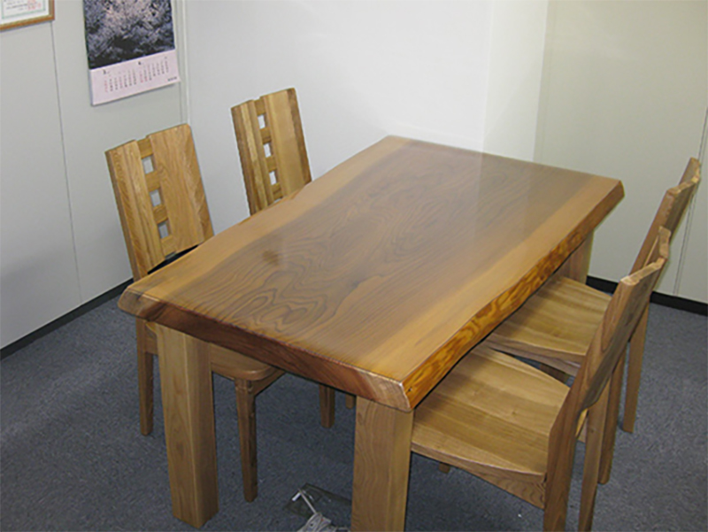 『天然木一枚板テーブルセット』 | 家具納入事例・お客様の声 | 石崎家具店