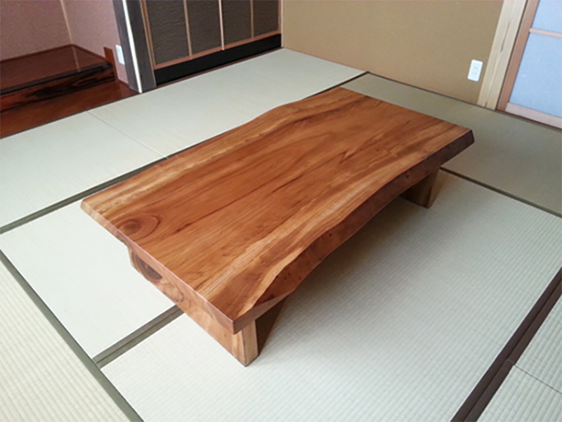 『欅の一枚板テーブル座卓』 | 家具納入事例・お客様の声 | 石崎家具店