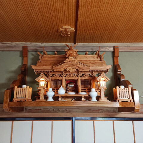 総欅　八幡造り　神棚
