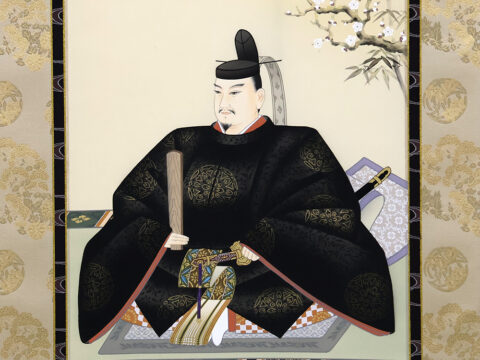 天神様　掛軸　田島翠峰