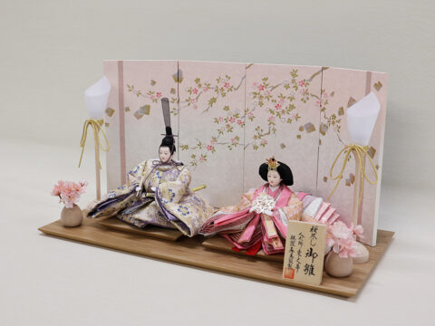 【東玉】雛人形　衣裳着親王平台飾り　『桜尽くし』京十一番親王飾り　東之華 作