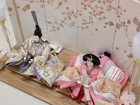【東玉】雛人形　衣裳着親王平台飾り　『桜尽くし』京十一番親王飾り　東之華 作