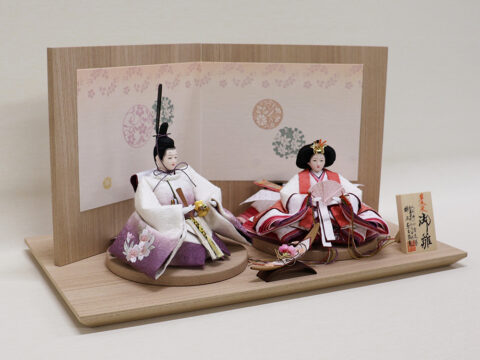 【東玉】雛人形　衣裳着親王平台飾り　『凛桜』草木染め　親王飾り
