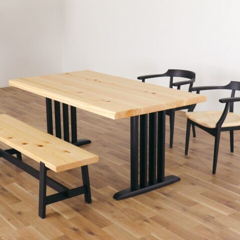 桧のダイニングテーブルセット　イバタインテリア