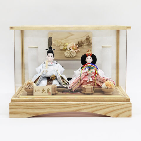 久月　ひな人形　コンパクトケース飾り　親王飾り