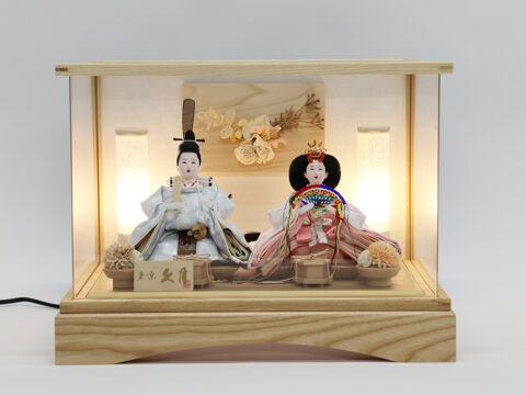 久月　ひな人形　コンパクトケース飾り　親王飾り