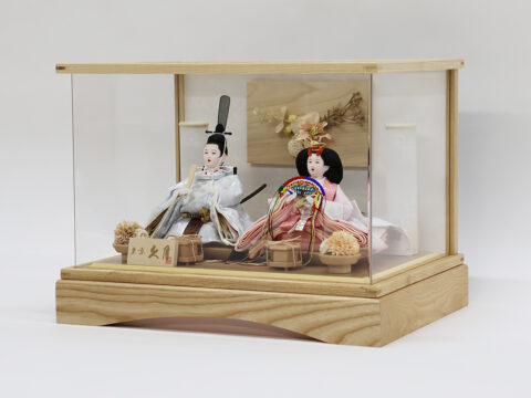 久月　ひな人形　コンパクトケース飾り　親王飾り