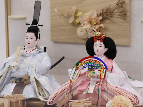 久月　ひな人形　コンパクトケース飾り　親王飾り