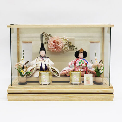 東玉 雛人形 彩花木目 パノラマケース 親王着付ケース飾り