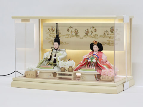 吉徳大光　雛人形　小三五 親王飾り　春彩　アクリルケース飾り