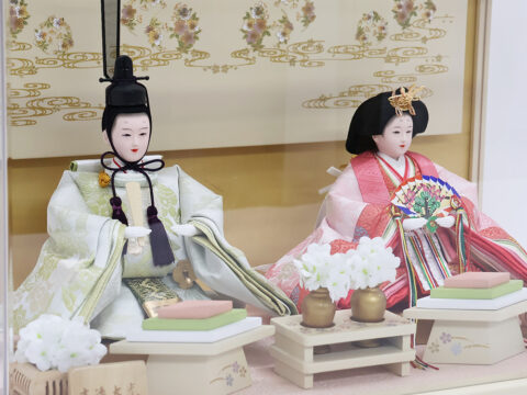 吉徳大光　雛人形　小三五 親王飾り　春彩　アクリルケース飾り