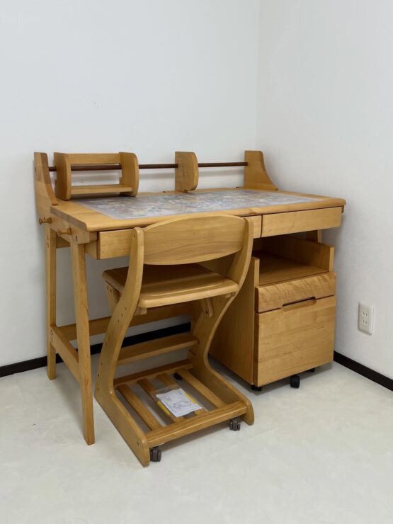 天然木　学習デスク