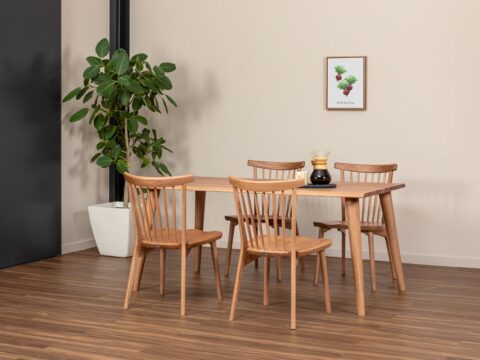 天然木ウォールナット　ダイニングテーブルセット　ガイア